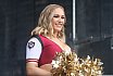 ELF: Die Pyromaniacs Cheerleader beim Heimspiel von Rhein Fire gegen die Hamburg Seadevils am  13.08.2023