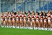 Die Cheerleader beim Spiel Rhein Fire vs Cologne Centurions am 23.07.2023