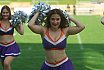 Die Cheerleader beim Spiel Frankfurt Universe vs Bad Homburg Sentinels am 26.08.2023