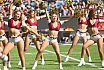 Die Rhein Fire Pyromaniacs und die Frankfurt Galaxy Dancers beim Halbfinale in Duisburg am 17.09.2023