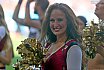 Die Rhein Fire Pyromaniacs und die Frankfurt Galaxy Dancers beim Halbfinale in Duisburg am 17.09.2023