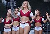ELF: Die Pyromaniacs Cheerleader beim Heimspiel von Rhein Fire gegen die Hamburg Sea Devils am 25.07.2022