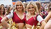 ELF: Die Pyromaniacs Cheerleader beim Heimspiel von Rhein Fire gegen die Barcelona Dragons am  26.06.2022