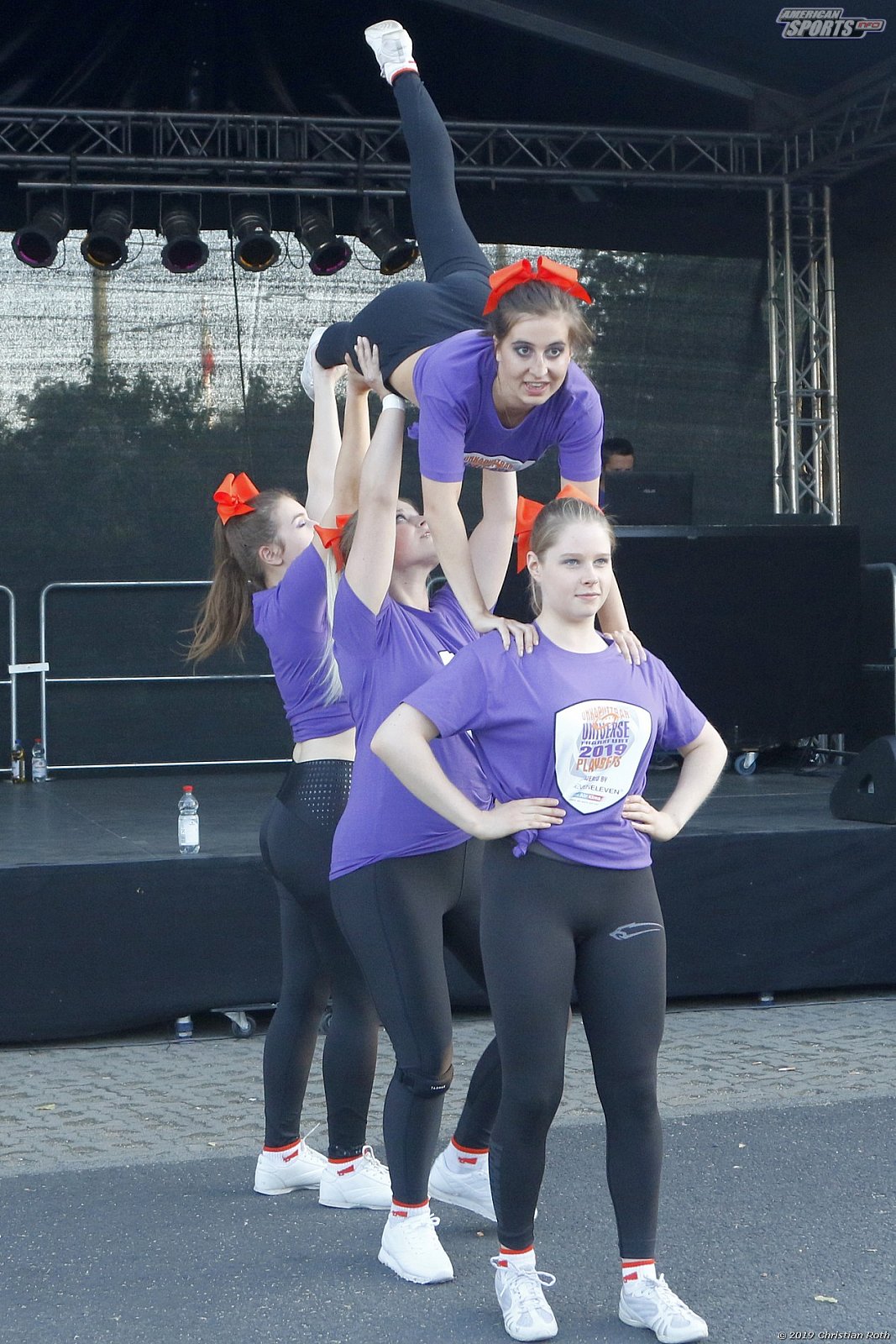 Die Frankfurt Universe Cheerleader beim Heimspiel gegen die Hildesheim Invaders am 21.09.2019