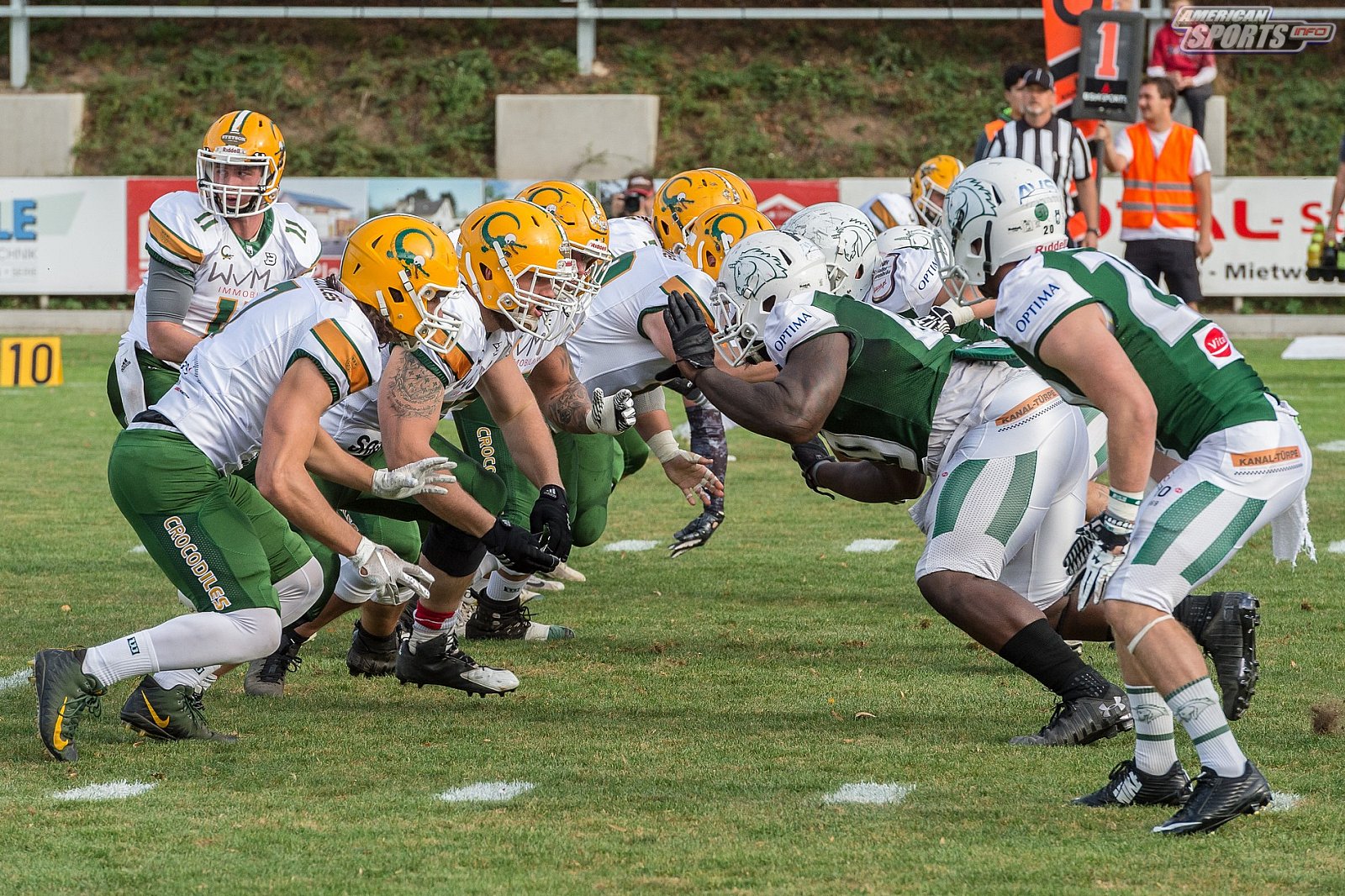 SHU_vs_Cologne_Crocodiles - GFL Playoffs: Schwäbisch Hall Unicorns vs Cologne Crocodiles 37:14 22.09.2018 Galerie 2