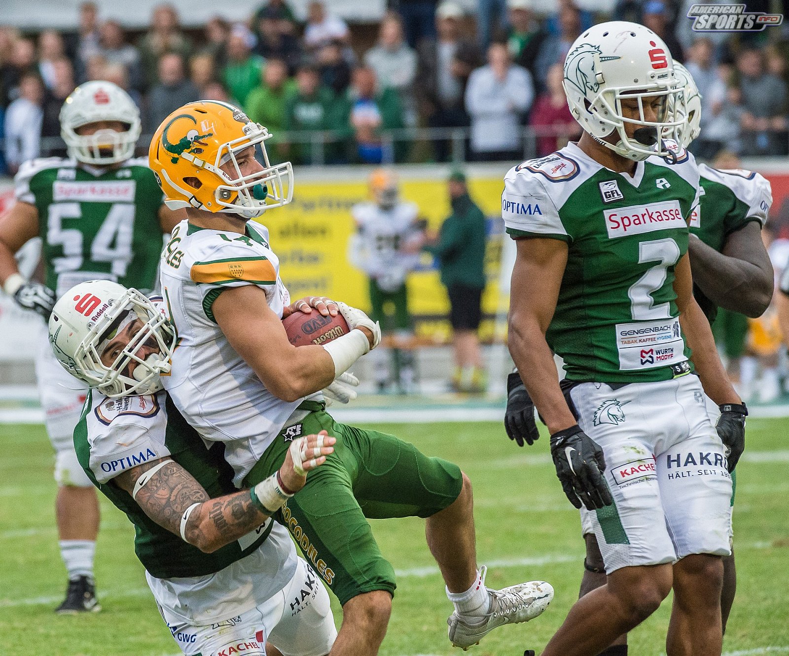 SHU_vs_Cologne_Crocodiles - GFL Playoffs: Schwäbisch Hall Unicorns vs Cologne Crocodiles 37:14 22.09.2018 Galerie 2