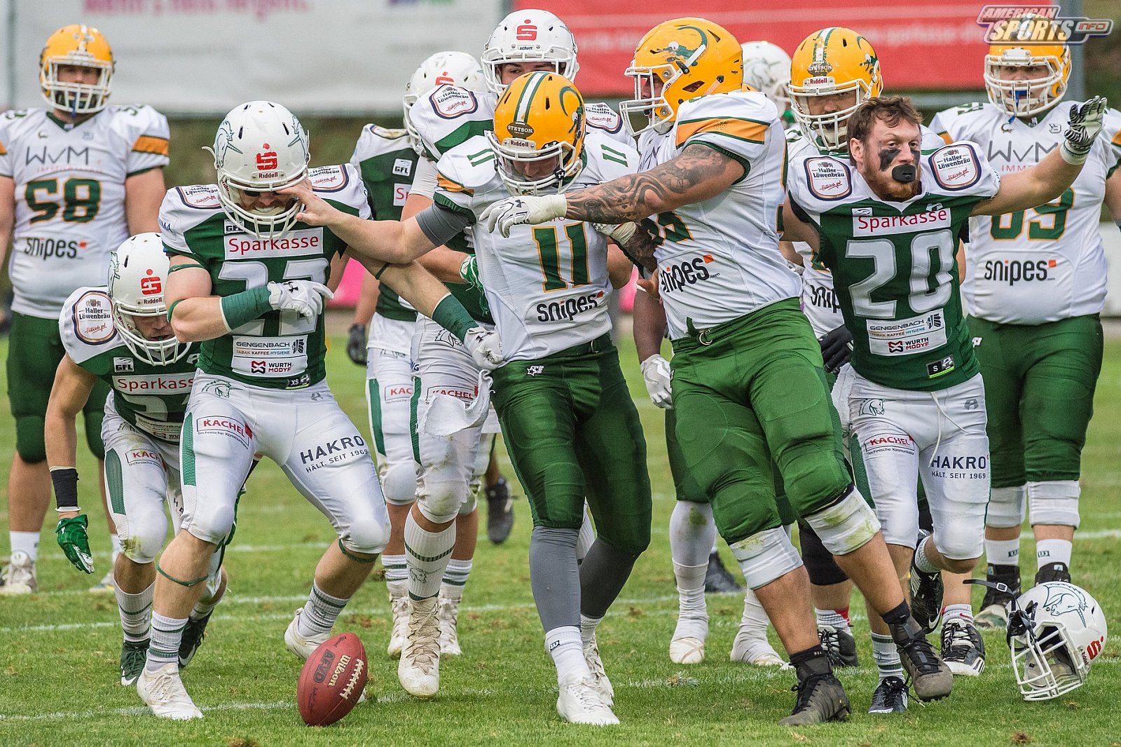 SHU_vs_Cologne_Crocodiles - GFL Playoffs: Schwäbisch Hall Unicorns vs Cologne Crocodiles 37:14 22.09.2018 Galerie 2