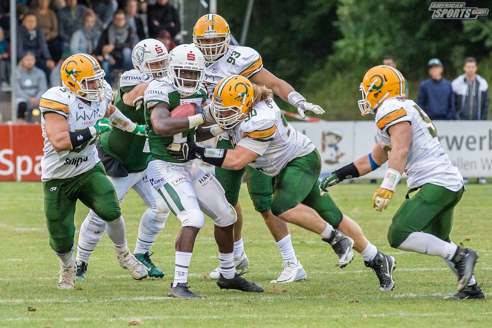 SHU_vs_Cologne_Crocodiles - GFL Playoffs: Schwäbisch Hall Unicorns vs Cologne Crocodiles 37:14 22.09.2018 Galerie 2