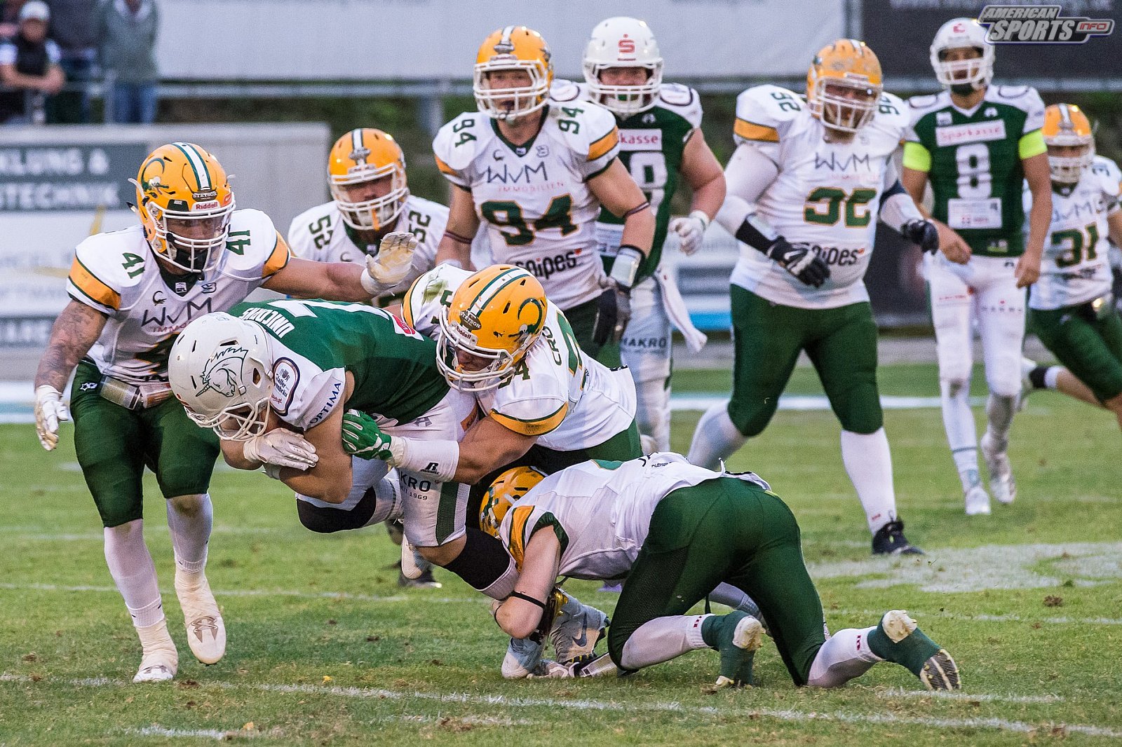 SHU_vs_Cologne_Crocodiles - GFL Playoffs: Schwäbisch Hall Unicorns vs Cologne Crocodiles 37:14 22.09.2018 Galerie 2