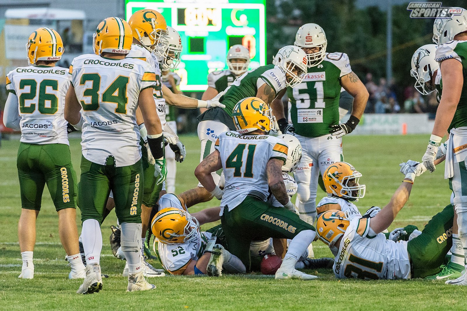 SHU_vs_Cologne_Crocodiles - GFL Playoffs: Schwäbisch Hall Unicorns vs Cologne Crocodiles 37:14 22.09.2018 Galerie 2