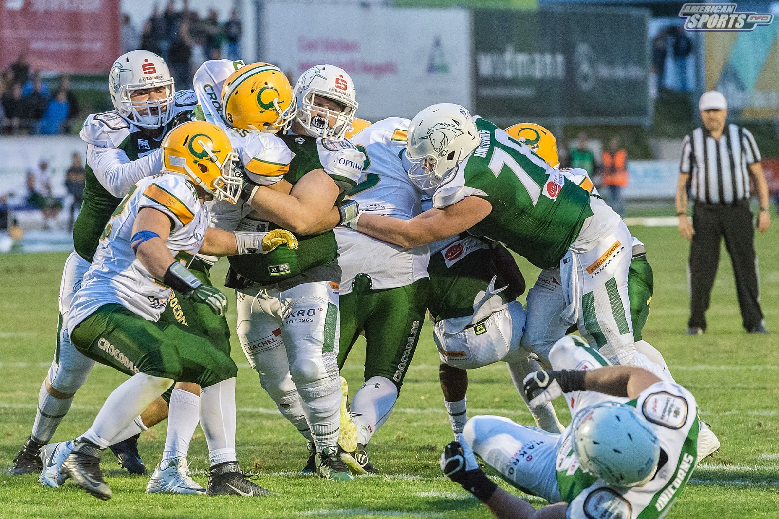 SHU_vs_Cologne_Crocodiles - GFL Playoffs: Schwäbisch Hall Unicorns vs Cologne Crocodiles 37:14 22.09.2018 Galerie 2