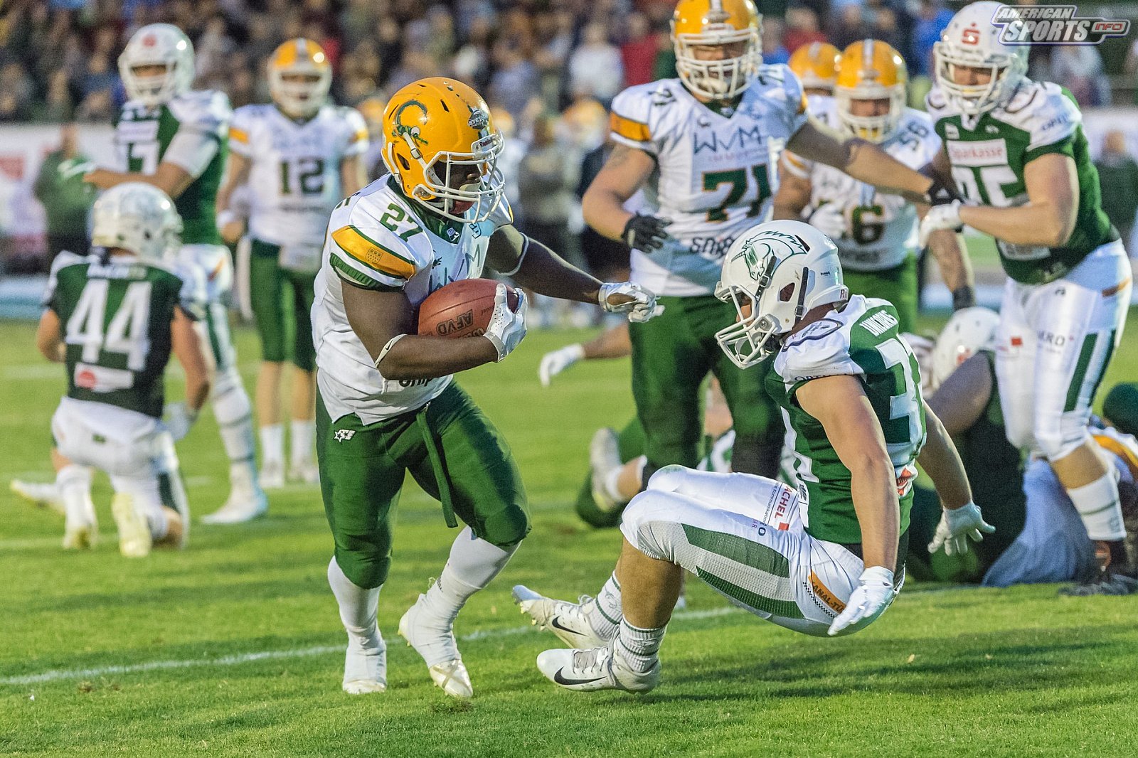 SHU_vs_Cologne_Crocodiles - GFL Playoffs: Schwäbisch Hall Unicorns vs Cologne Crocodiles 37:14 22.09.2018 Galerie 2