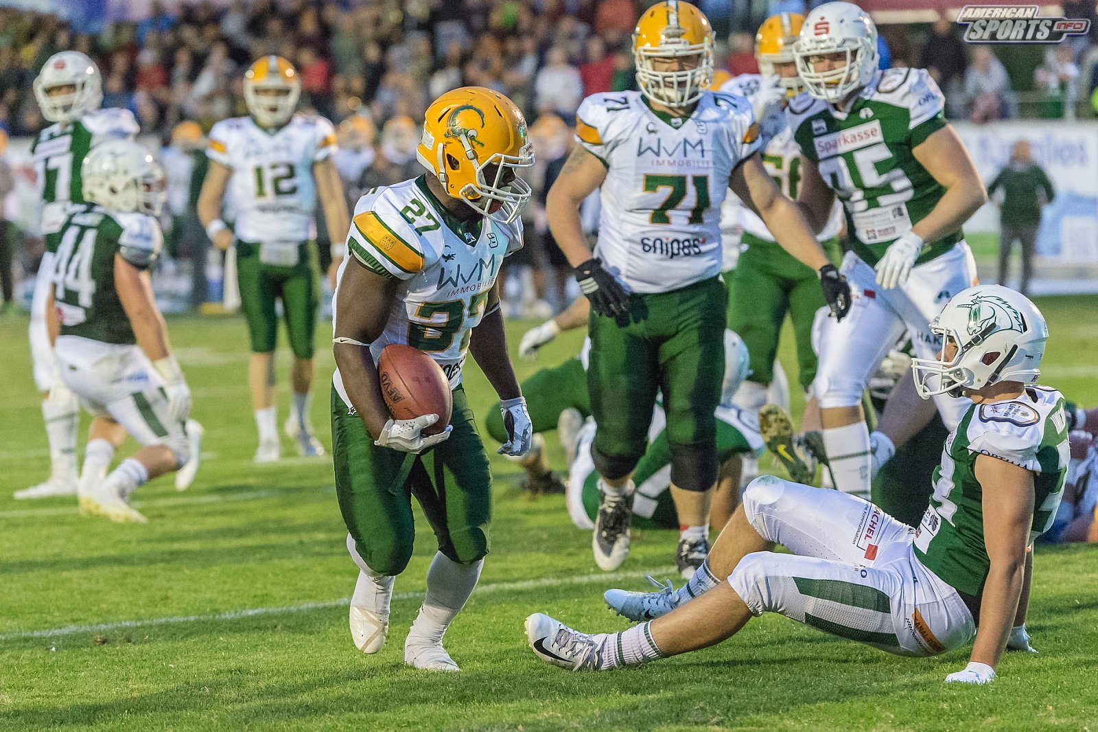 SHU_vs_Cologne_Crocodiles - GFL Playoffs: Schwäbisch Hall Unicorns vs Cologne Crocodiles 37:14 22.09.2018 Galerie 2
