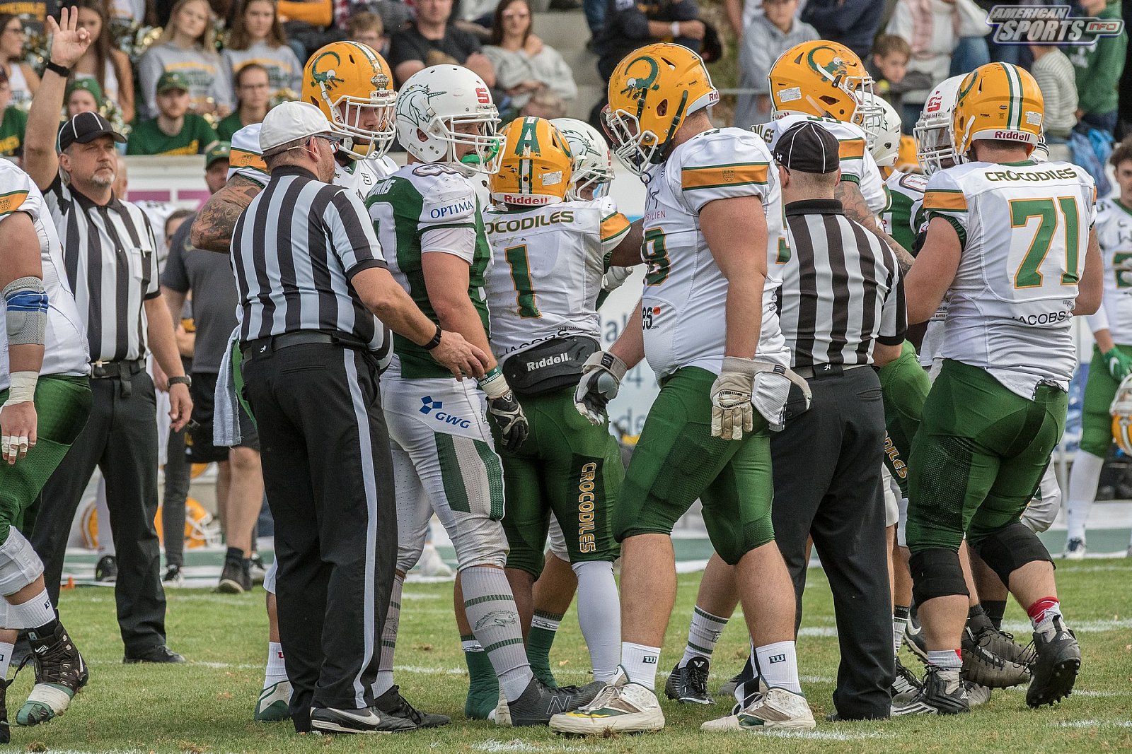 SHU_vs_Cologne_Crocodiles - GFL Playoffs: Schwäbisch Hall Unicorns vs Cologne Crocodiles 37:14 22.09.2018 Galerie 2