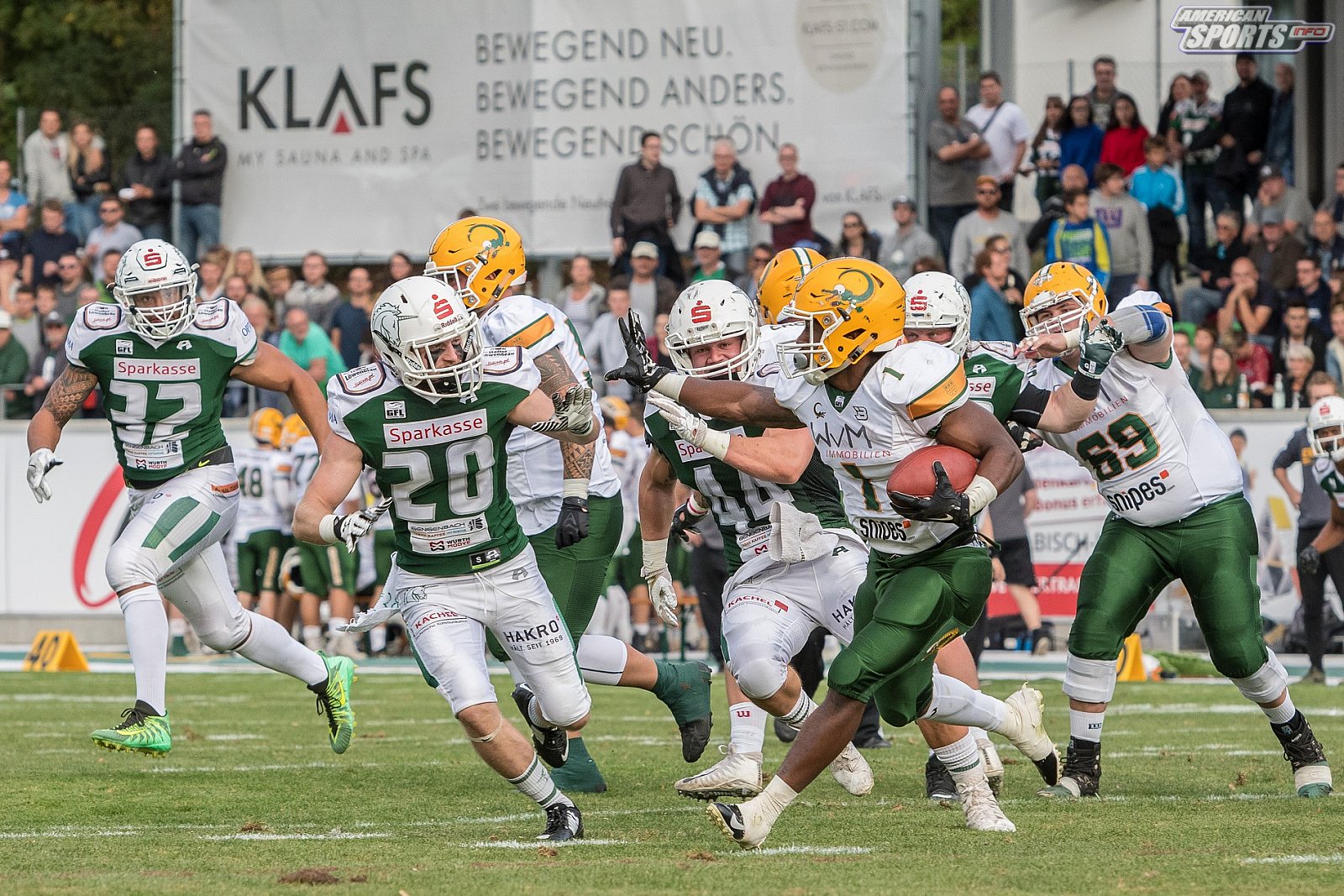 SHU_vs_Cologne_Crocodiles - GFL Playoffs: Schwäbisch Hall Unicorns vs Cologne Crocodiles 37:14 22.09.2018 Galerie 2