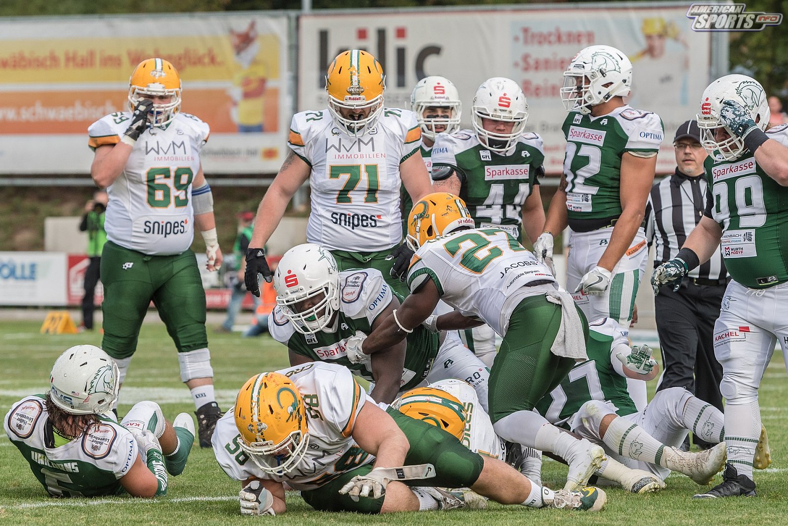 SHU_vs_Cologne_Crocodiles - GFL Playoffs: Schwäbisch Hall Unicorns vs Cologne Crocodiles 37:14 22.09.2018 Galerie 2
