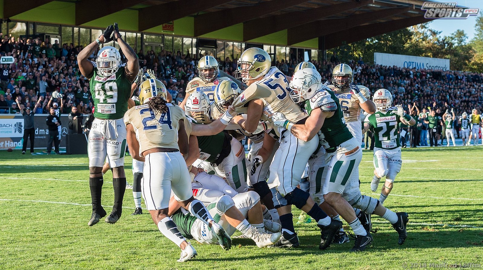 GFL Football: Schwäbisch Hall Unicorns vs Dresden Monarchs 23:07 29.09.2018