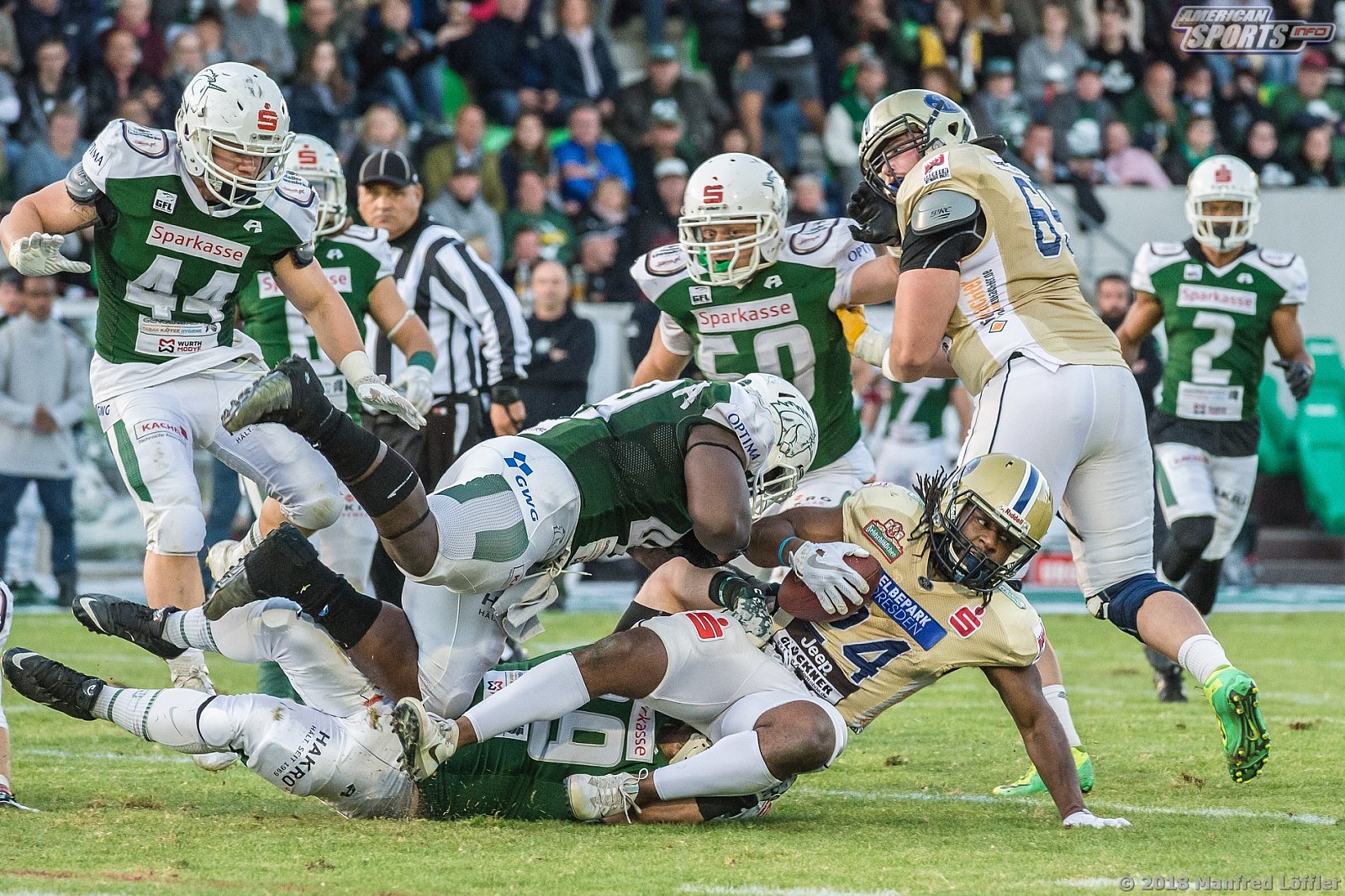 GFL Football: Schwäbisch Hall Unicorns vs Dresden Monarchs 23:07 29.09.2018