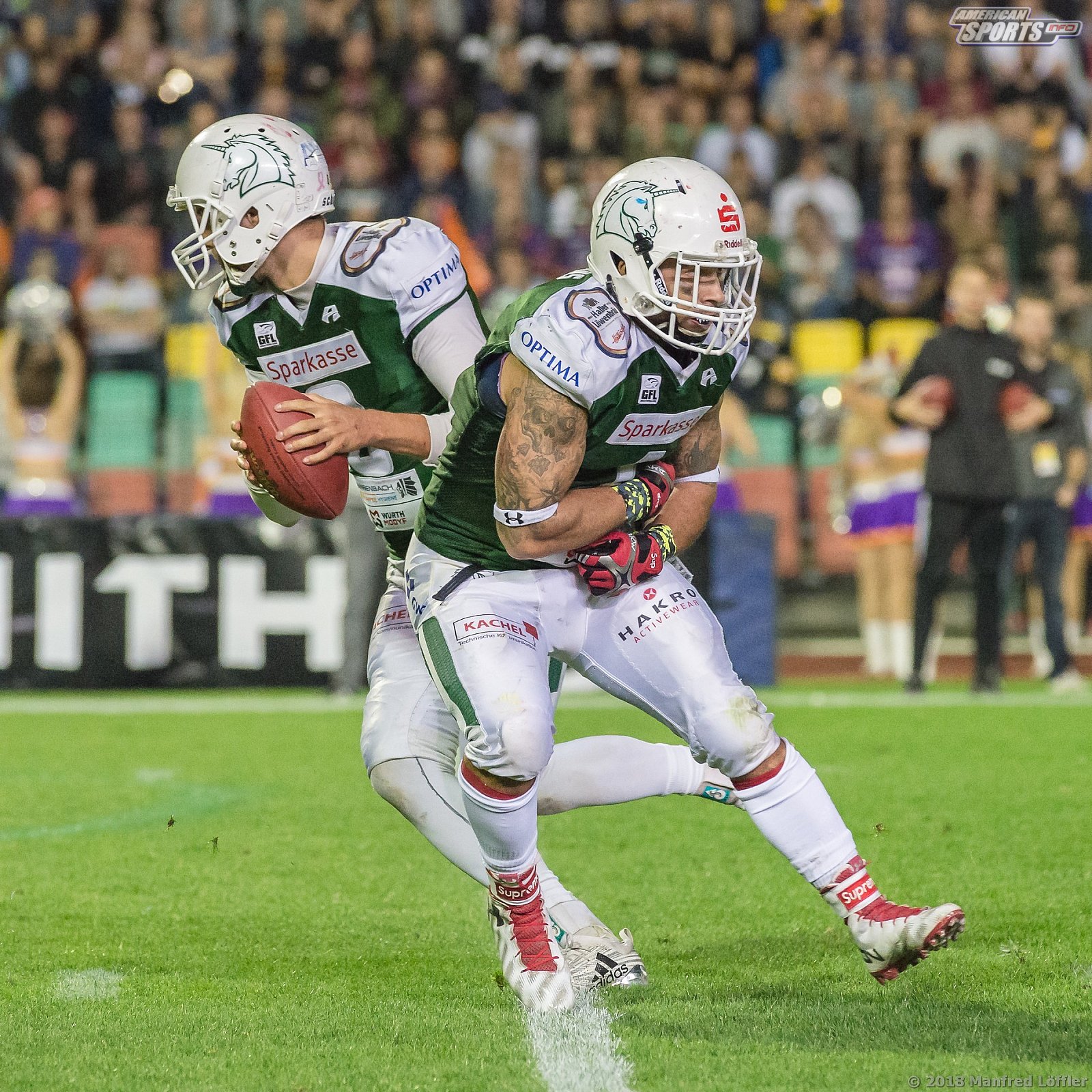 German Bowl 2018 SHU_vs_Frankfurt_Universe - GFL Football: Germanbowl XL Frankfurt vs Hall 19:21 13.10.2018 Galerie 2
