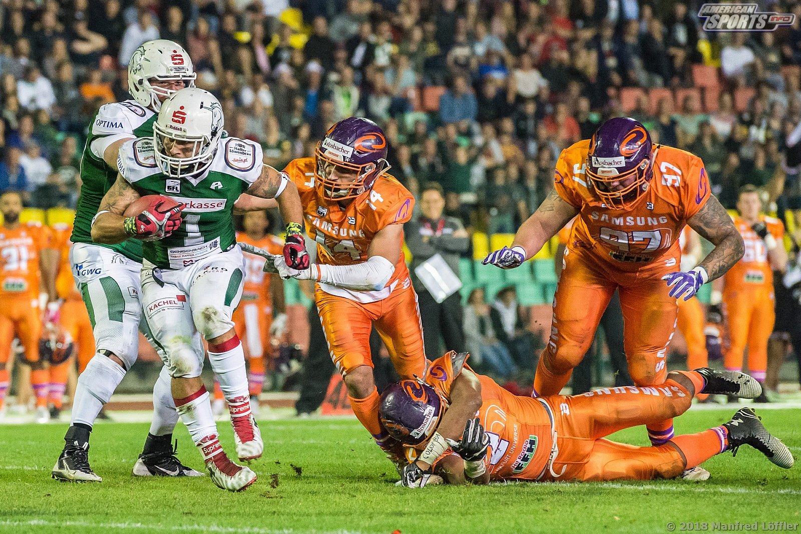 German Bowl 2018 SHU_vs_Frankfurt_Universe - GFL Football: Germanbowl XL Frankfurt vs Hall 19:21 13.10.2018 Galerie 2