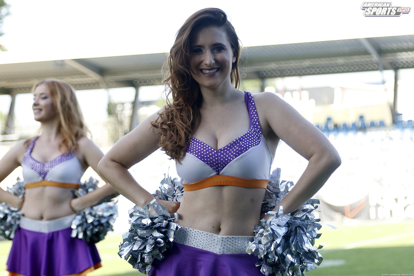 Die Frankfurt Universe Cheerleader beim Heimspiel gegen die Ravensburg Razorbacks 22:64 14.08.2021
