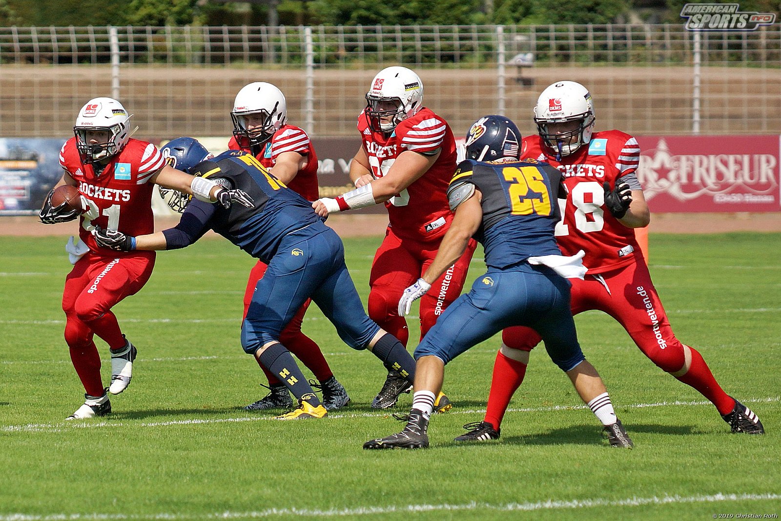 OL Hessen: Hanau Hornets vs Rhein-Main Rockets 20:33 04.08.2019