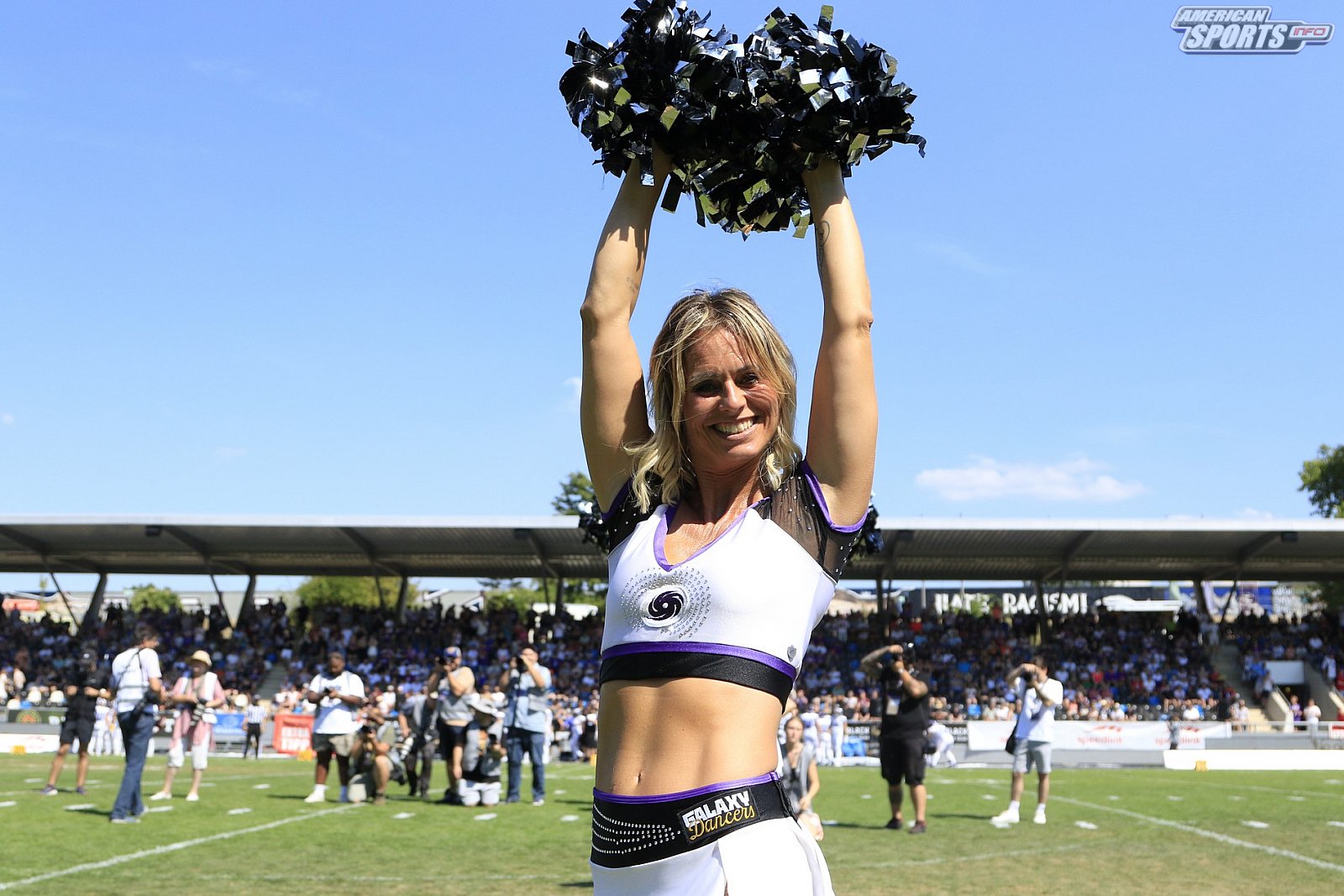 Die Frankfurt Galaxy Dancers beim Heimspiel gegen die Vienna Vikings am 14.08.2022