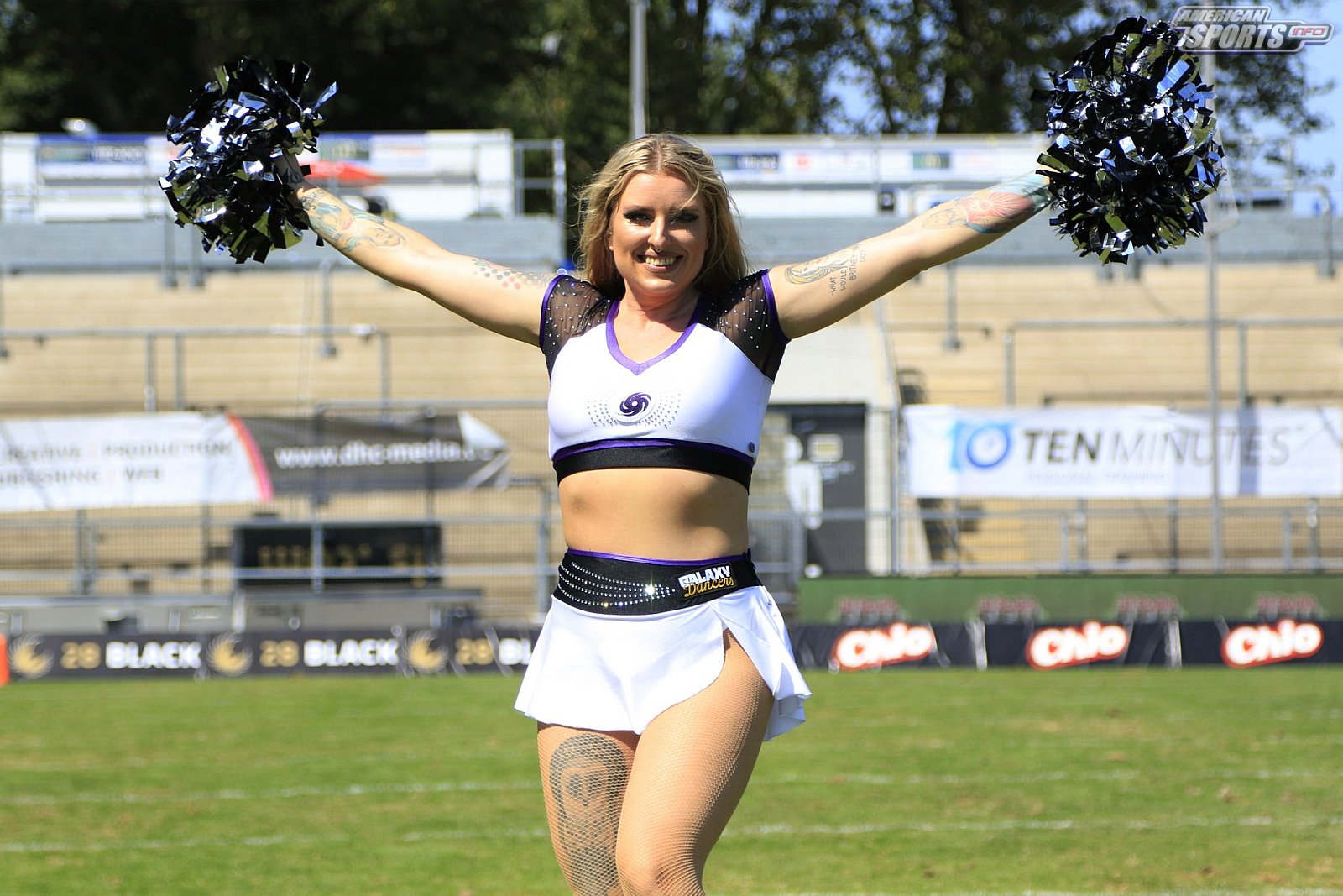 Die Frankfurt Galaxy Dancers beim Heimspiel gegen die Vienna Vikings am 14.08.2022