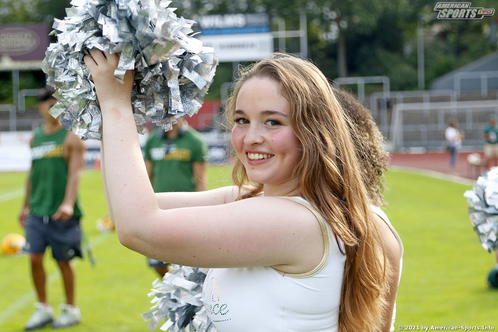 Die Cologne Crocodiles Cheerleader beim GFL Heimspiel gegen die Potsdam Royals am 21.08.2021