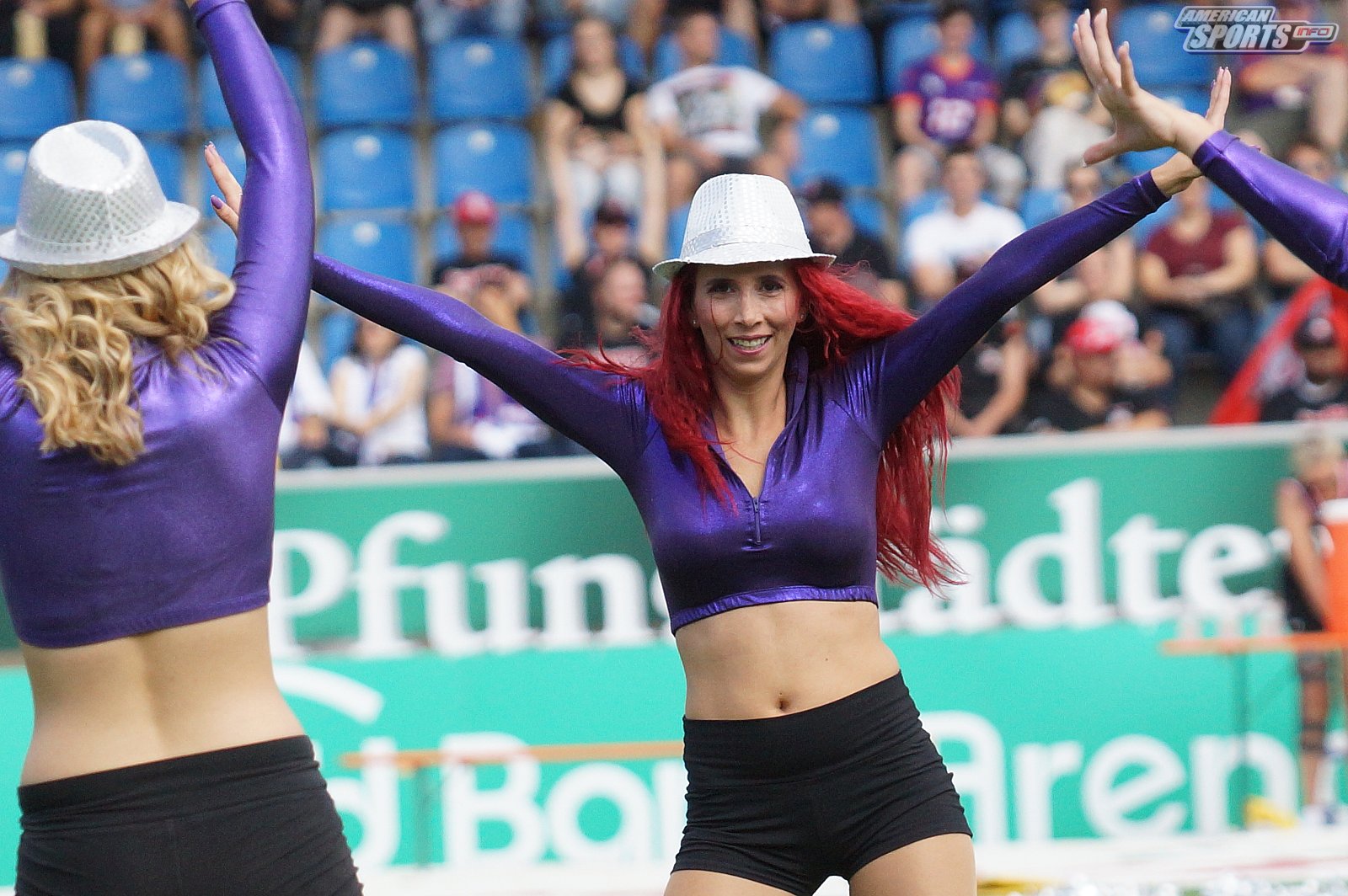 Die Frankfurt Universe Cheerleader beim Heimspiel gegen die Stuttgart Scorpions am 18.08.2019