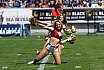 ELF: Die Pyromaniacs Cheerleader beim Heimspiel von Rhein Fire gegen die Hamburg Sea Devils am 25.07.2022