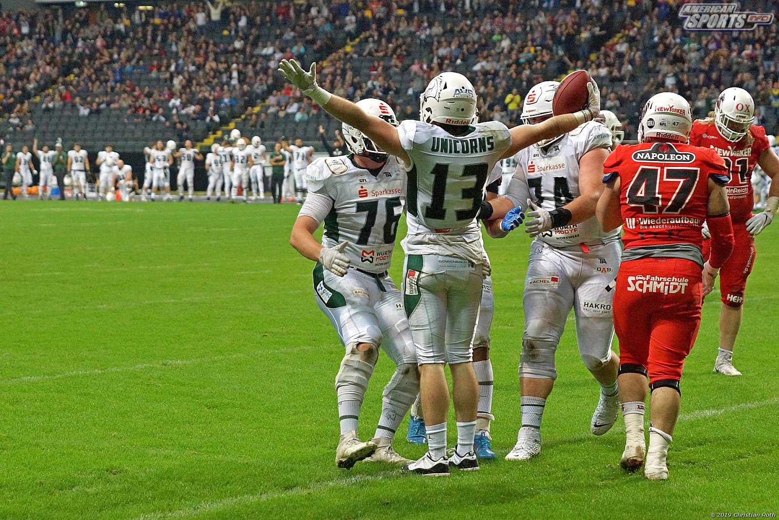 Germanbowl XLI: Schwäbisch Hall Unicorns vs NewYorker Lions Braunschweig 07:10 12.10.2019