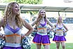 Die Frankfurt Universe Cheerleader beim Heimspiel gegen die Straubing Spiders am 30.07.2022