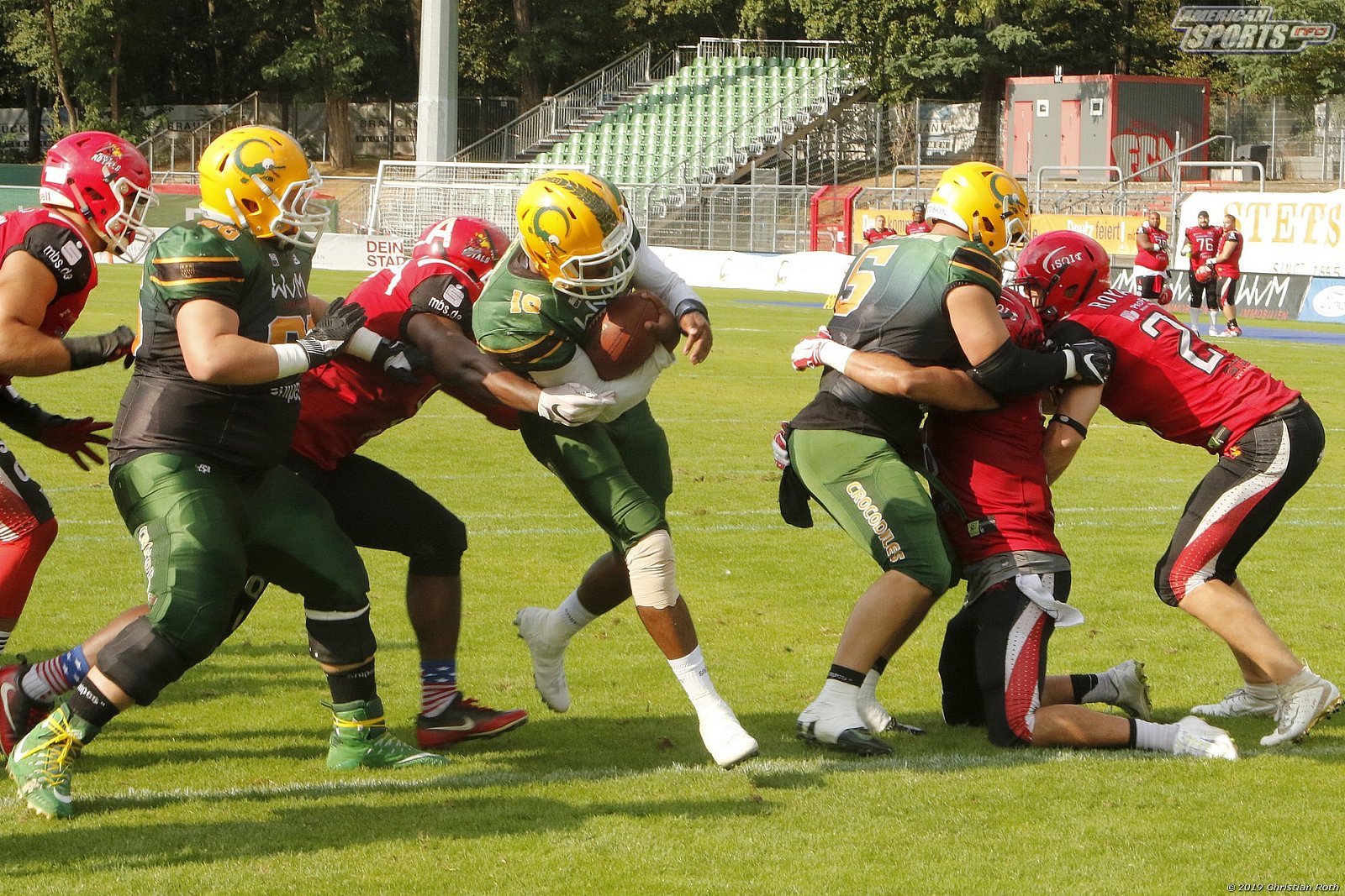 GFL Nord:  Cologne Crocodiles vs Potsdam Royals 22:07 01.09.2019 Galerie 1