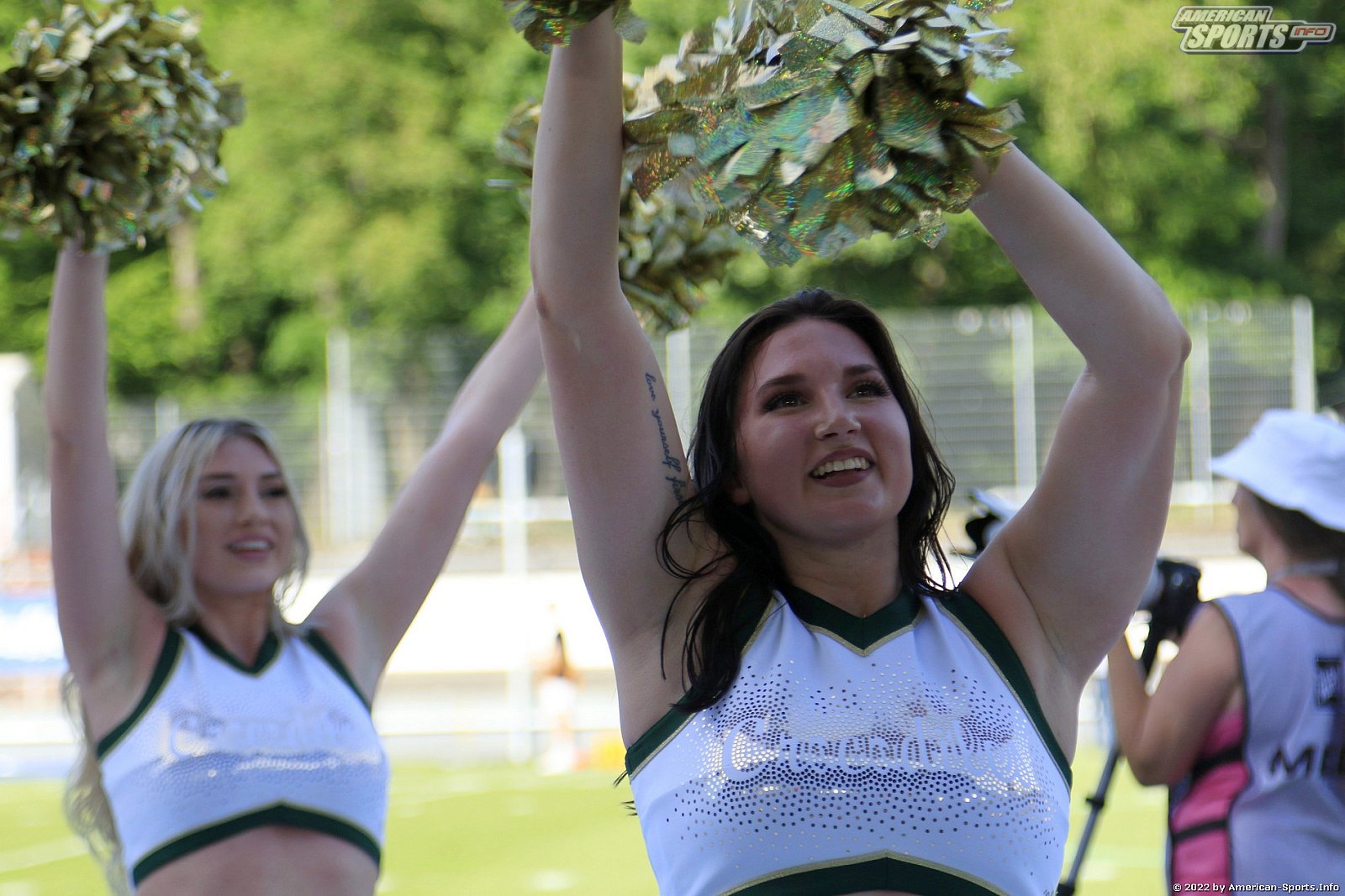 Die Cologne Cheerdance Cheerleader beim Heimspiel gegen die Düsseldorf Panther am 22.05.2022