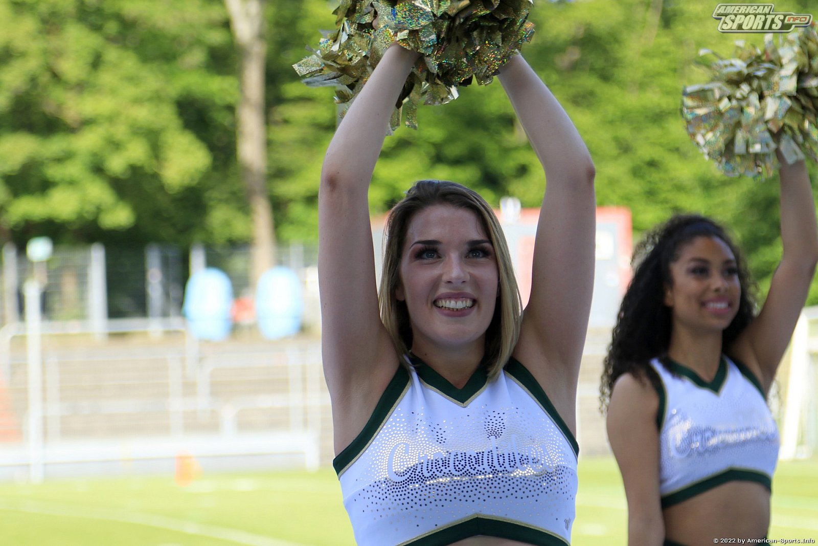 Die Cologne Cheerdance Cheerleader beim Heimspiel gegen die Düsseldorf Panther am 22.05.2022