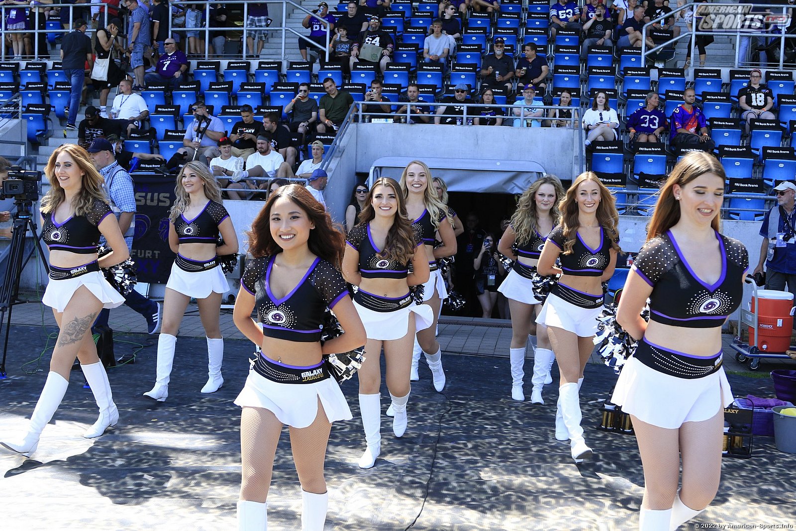 Die Frankfurt Galaxy Dancers beim Heimspiel gegen die Cologne Centurions am 18.07.2022