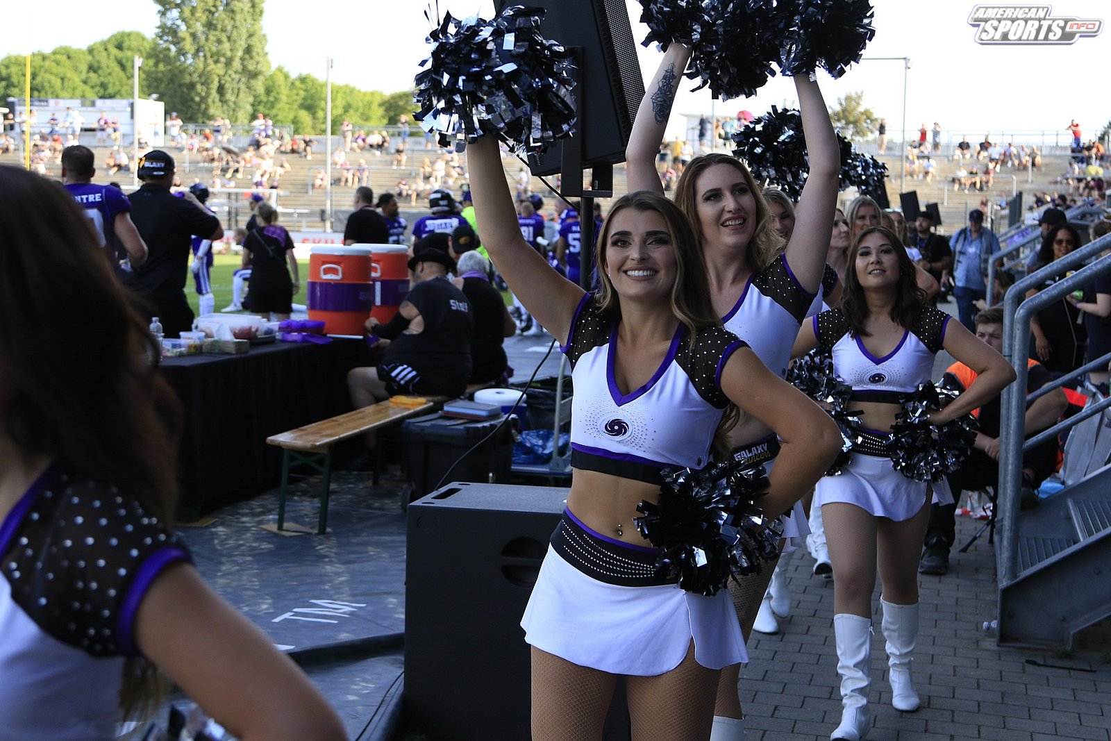 Die Frankfurt Galaxy Dancers beim Heimspiel gegen die Vienna Vikings am 14.08.2022