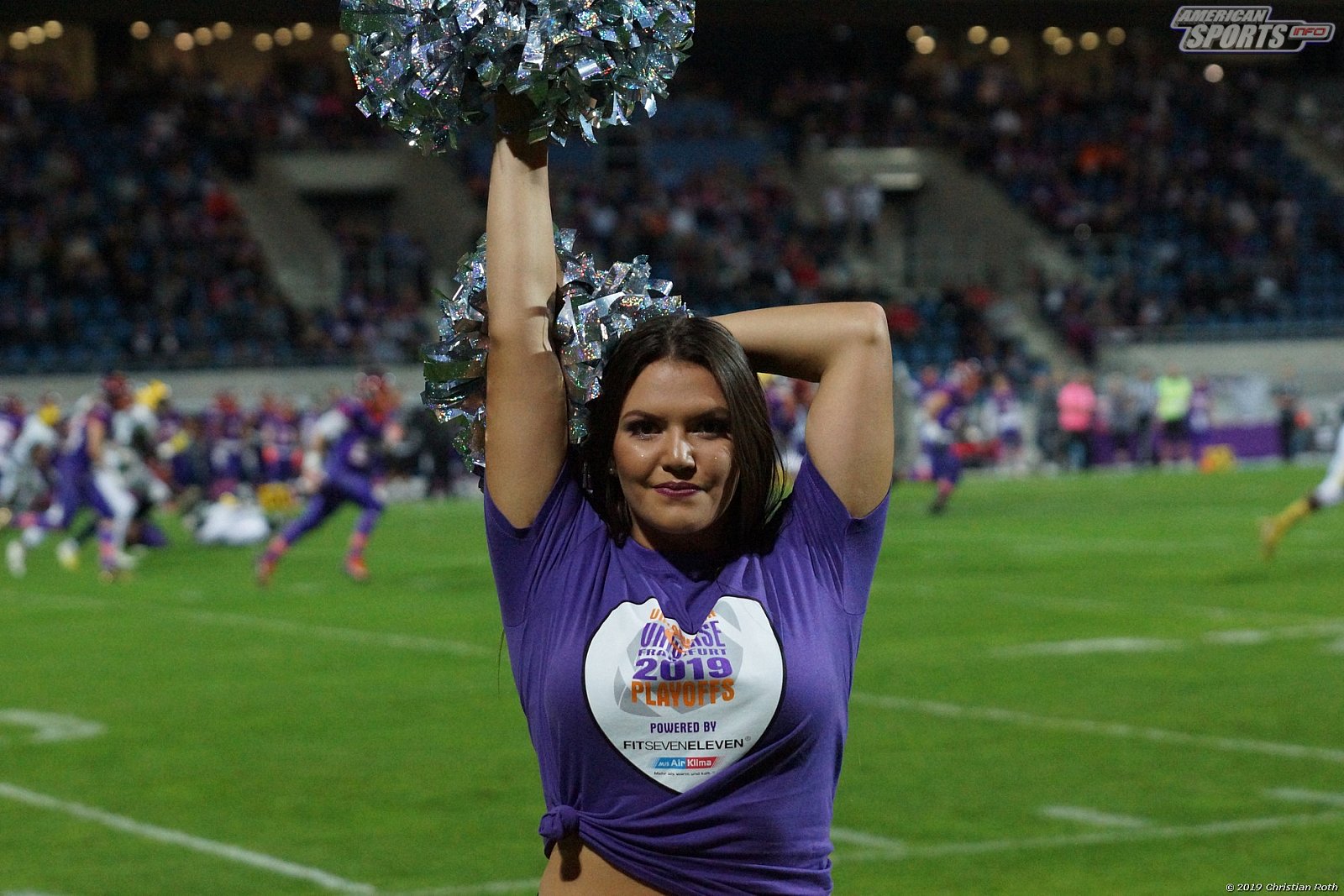 Die Frankfurt Universe Cheerleader beim Heimspiel gegen die Hildesheim Invaders am 21.09.2019