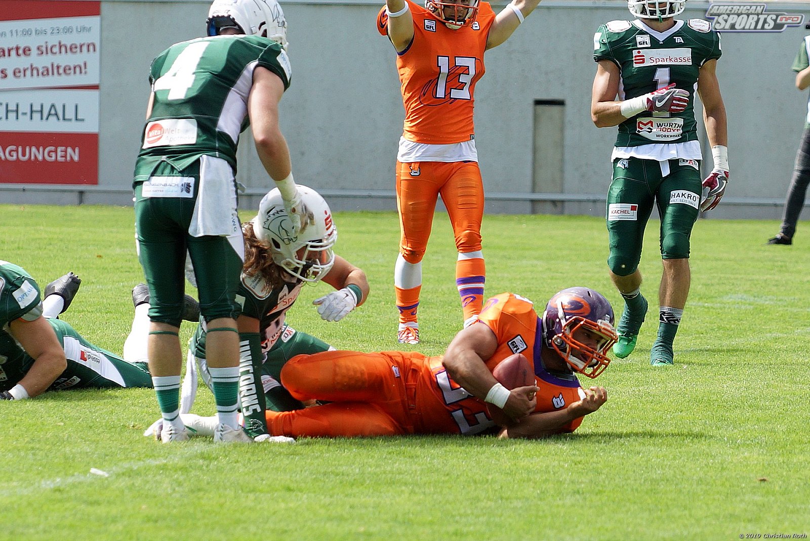 GFL Süd: Schwäbisch Hall Unicorns vs Frankfurt Universe 42:34 11.08.2019