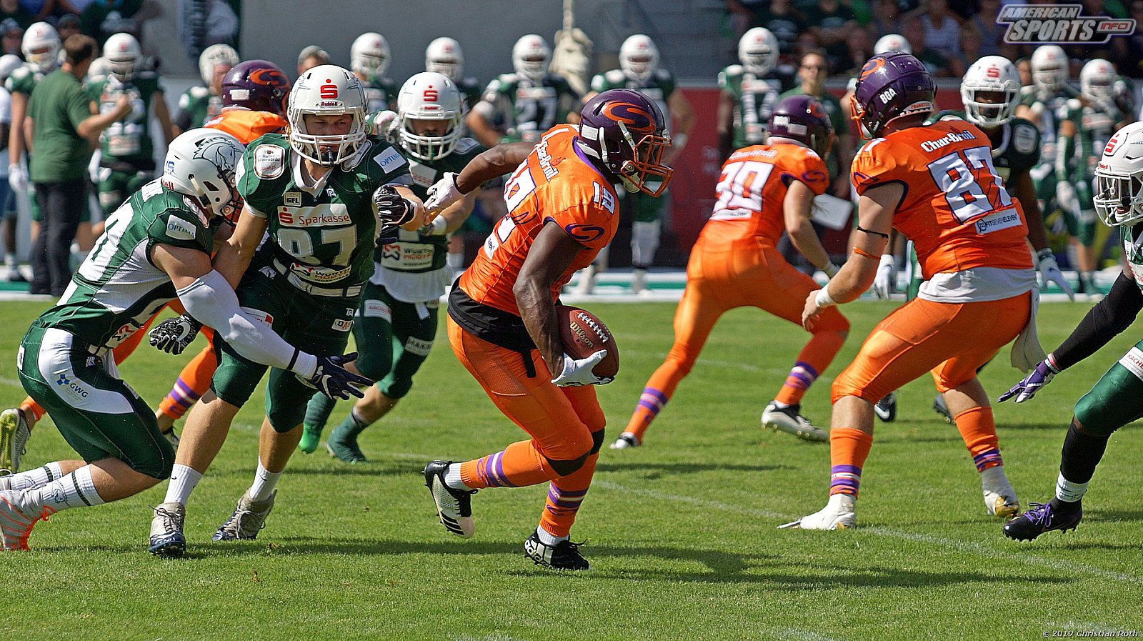 GFL Süd: Schwäbisch Hall Unicorns vs Frankfurt Universe 42:34 11.08.2019