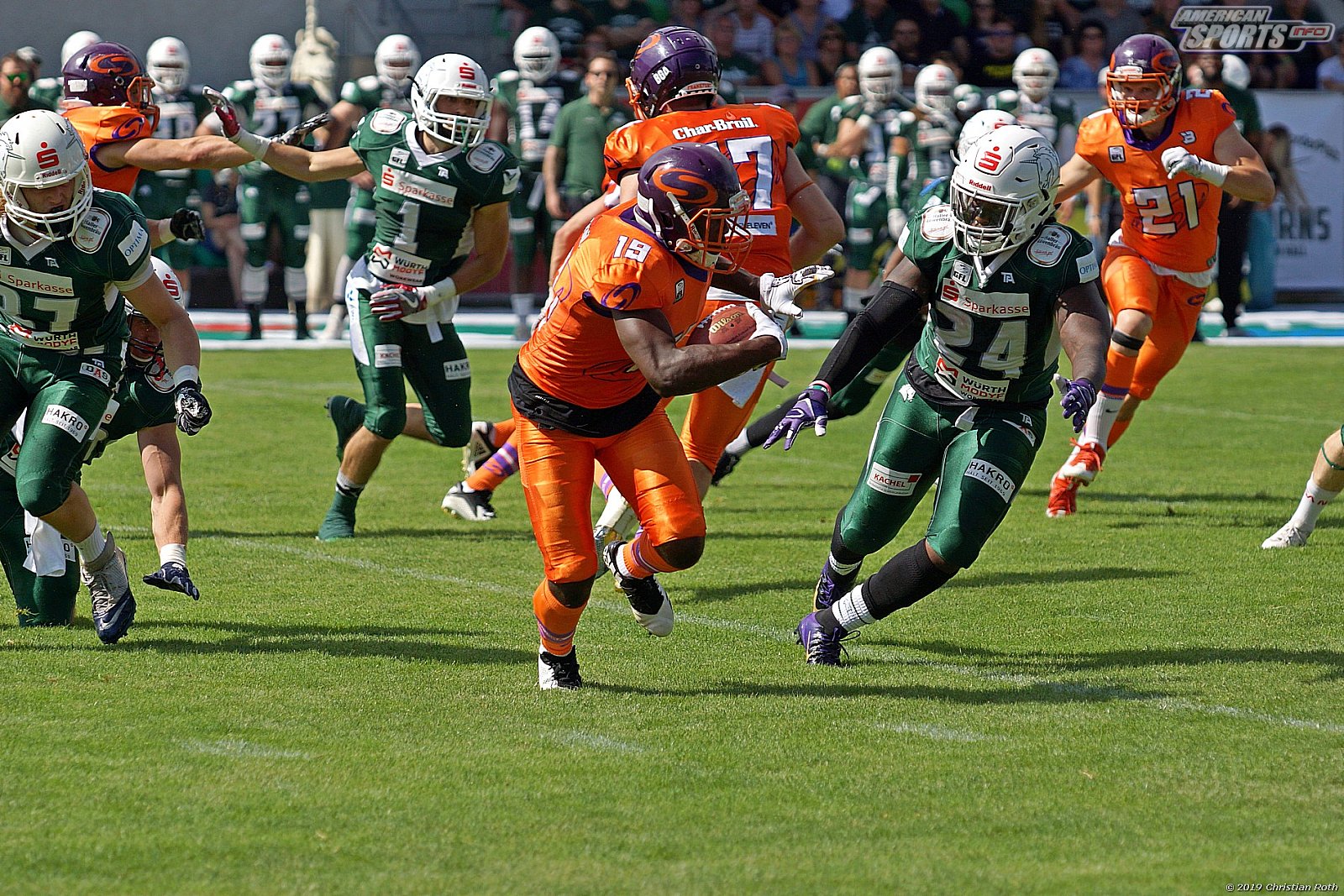 GFL Süd: Schwäbisch Hall Unicorns vs Frankfurt Universe 42:34 11.08.2019