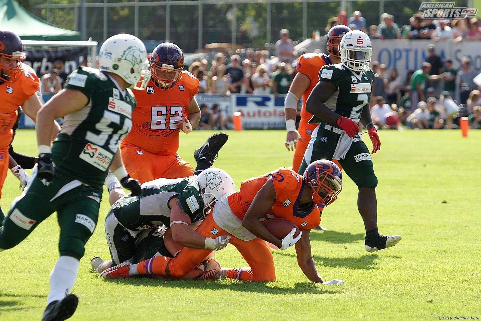 GFL Süd: Schwäbisch Hall Unicorns vs Frankfurt Universe 42:34 11.08.2019