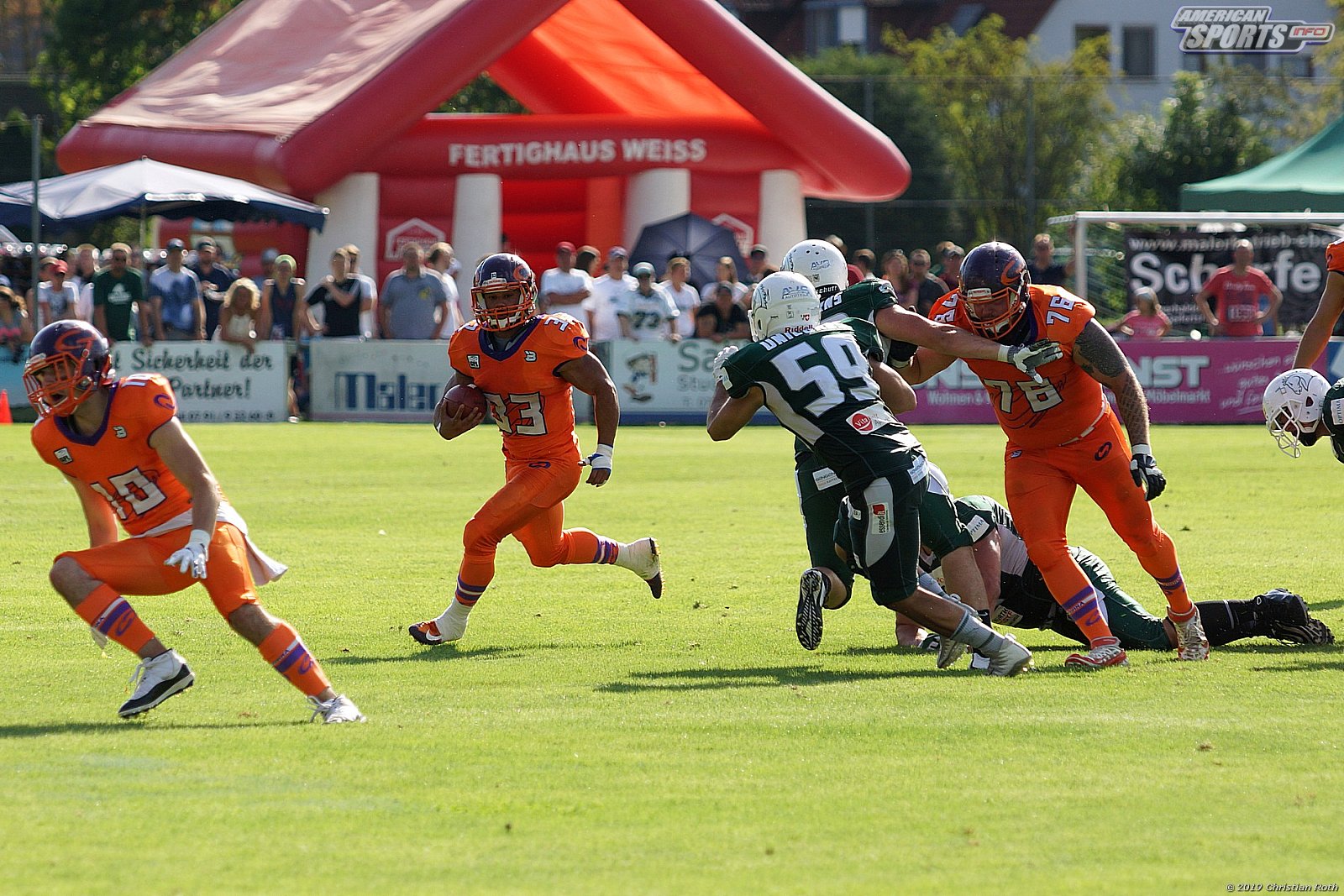 GFL Süd: Schwäbisch Hall Unicorns vs Frankfurt Universe 42:34 11.08.2019