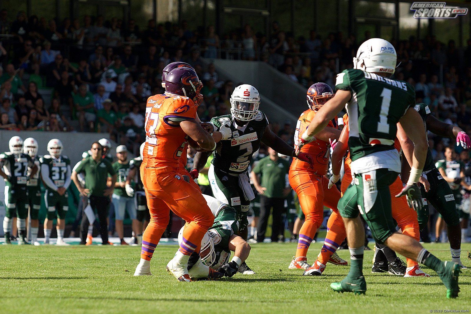 GFL Süd: Schwäbisch Hall Unicorns vs Frankfurt Universe 42:34 11.08.2019