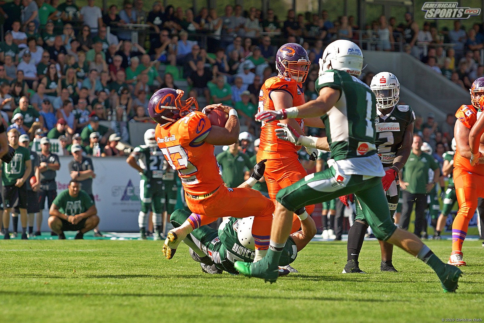 GFL Süd: Schwäbisch Hall Unicorns vs Frankfurt Universe 42:34 11.08.2019