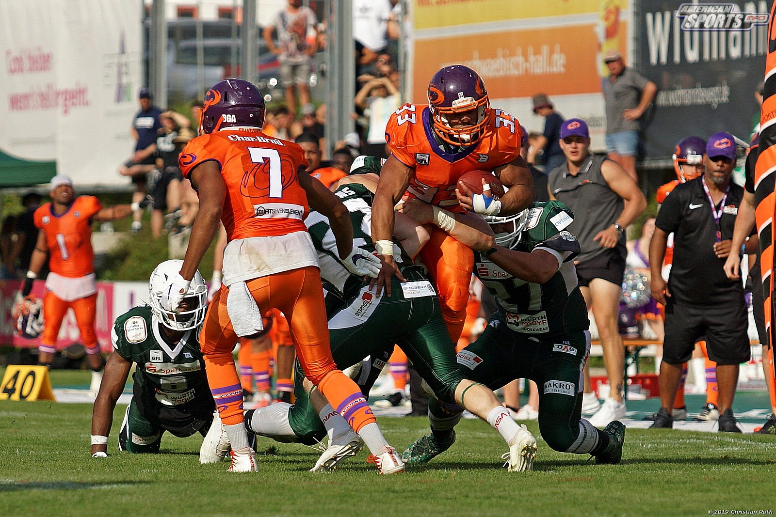 GFL Süd: Schwäbisch Hall Unicorns vs Frankfurt Universe 42:34 11.08.2019