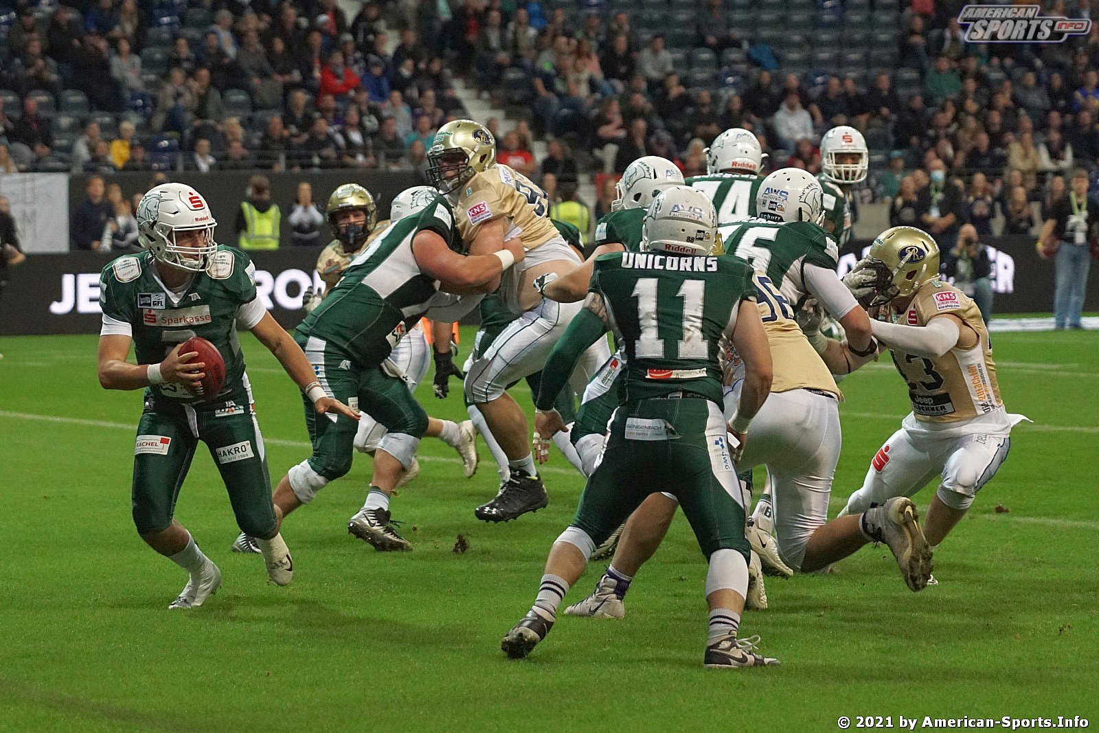 Sharkwater Germanbowl XLII Dresden Monarchs vs Schwäbisch Hall Unicorns 28:19 09.10.2021