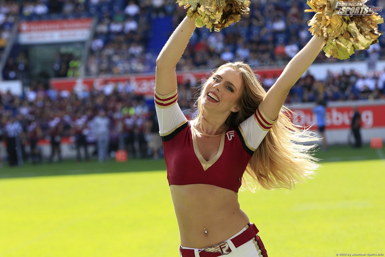 ELF: Die Pyromaniacs Cheerleader beim Heimspiel von Rhein Fire gegen die Frankfurt Galaxy am 21.08.2022