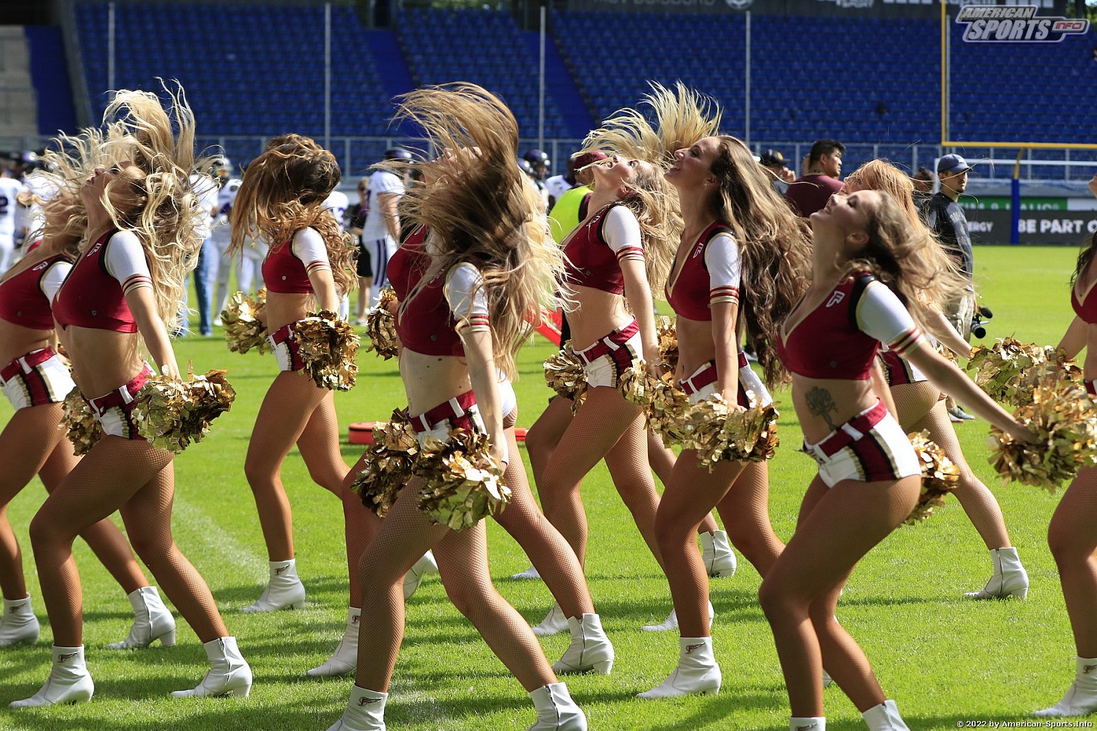 ELF: Die Pyromaniacs Cheerleader beim Heimspiel von Rhein Fire gegen die Frankfurt Galaxy am 21.08.2022